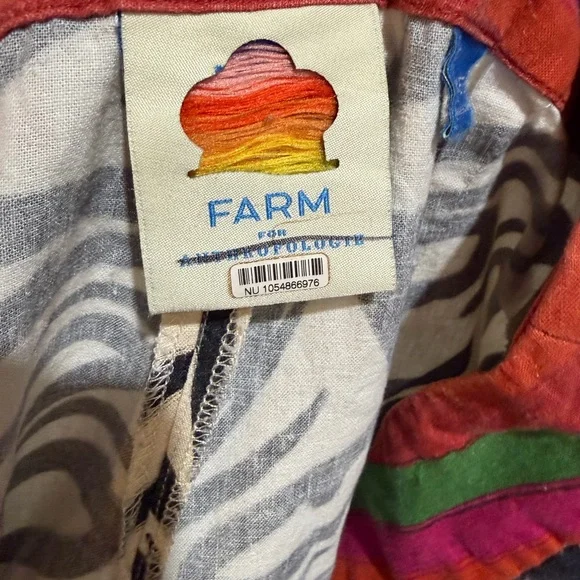 FARM Rio Black & Cream Tropical Wide-Leg Pants with Striped Waistband - Picture 9 of 9